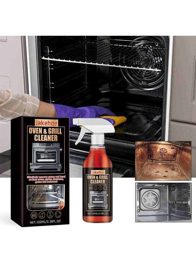 Oven & Grill Cleaner, Cleans and Degreases BBQ Cooking Grates And Racks, Glass, Ceramic Cooktops, Pellet And Electric Smokers, Heavy Duty Degreaser For Stubborn Grease, Burnt-On Food And Carbon Buildup, 100ML