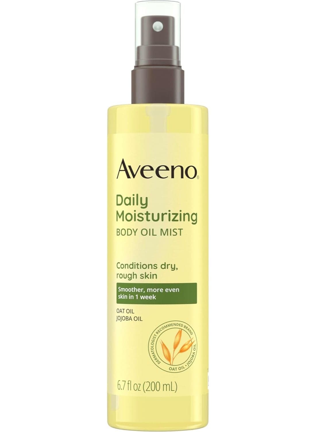 AVEENO Daily Moisturizing Body Oil Mist With OAT OIL AND JOJOBA OIL,Suitable For Dry And Rough Skin, 200 ML