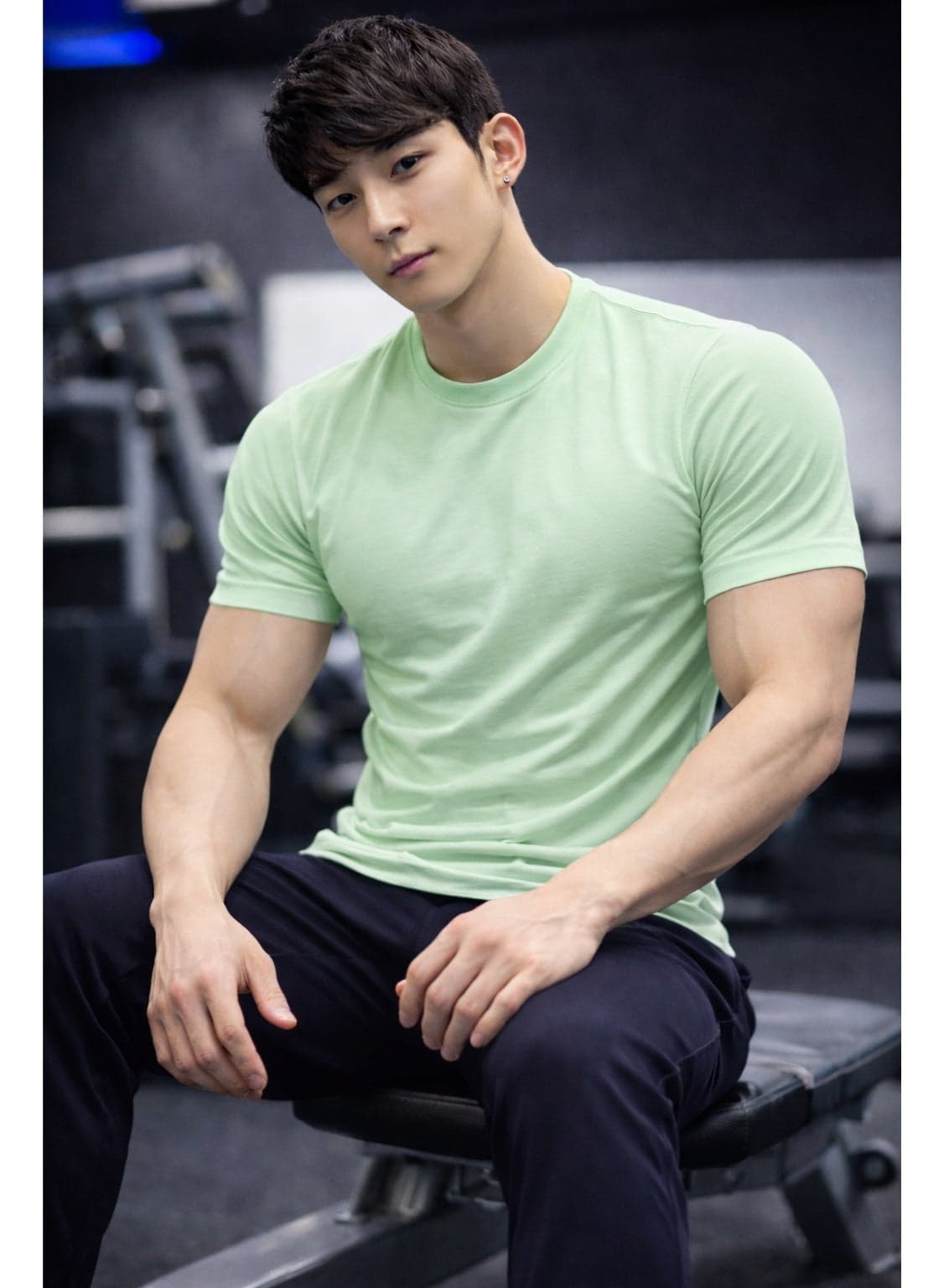 Men's Athletic Gym T-Shirt - Breathable, Quick-Dry Sportswear, 90% Polyester, 10% Spandex