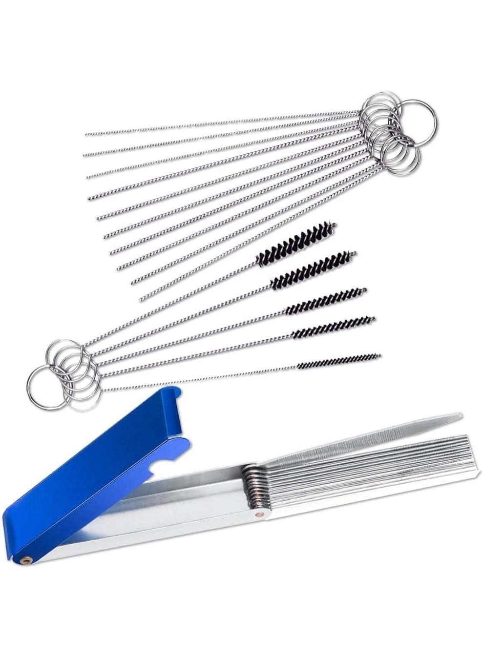 28-Piece Carburetor Cleaning Kit, 13-Piece Tool Set + 10 Cleaning Needles + 5 Nylon Brushes for Motorcycle, ATV, Welder & Small Engine Carburetor Maintenance, Professional Jet Cleaning Tools