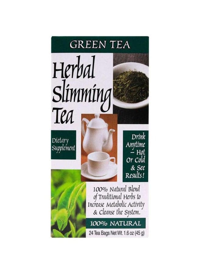 21st CENTURY Herbal Slimming Tea, Green Tea, 24 Tea Bags 45g