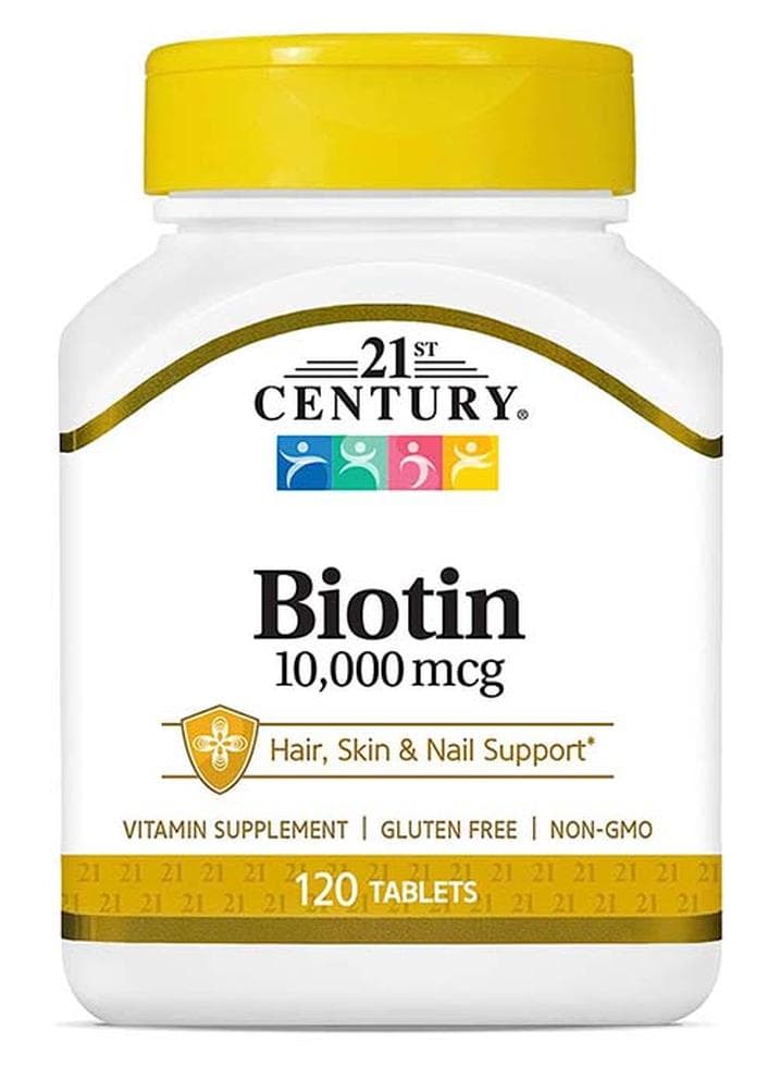 Biotin 10000 Mcg Hair Skin And Nail Support Vitamin 120 Tablets