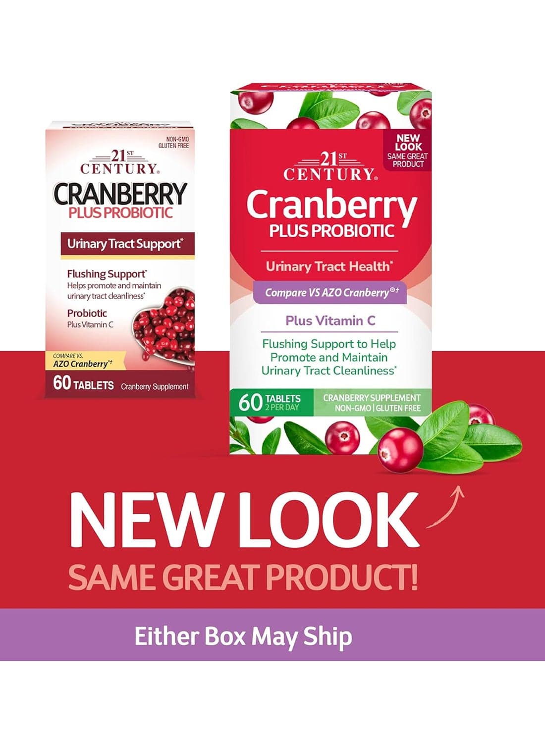 Cranberry Plus Probiotic, 60 Tablets, Packaging May Vary