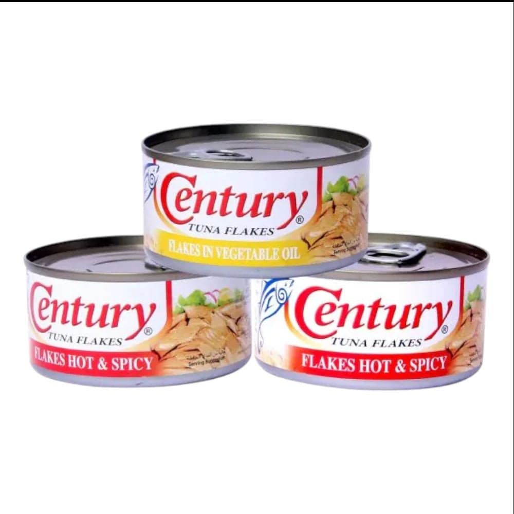 Century Canned Tuna Flakes In Assorted Flavor- 3X180gms