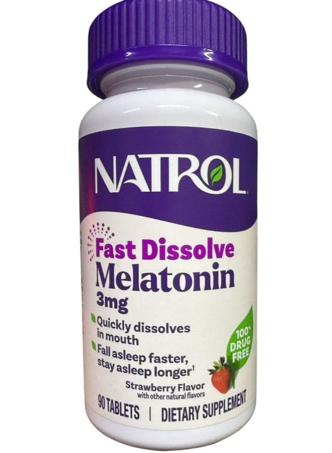 Sleep Melatonin, Fast Dissolve 3 mg, 90 Tablets Packaging May Vary