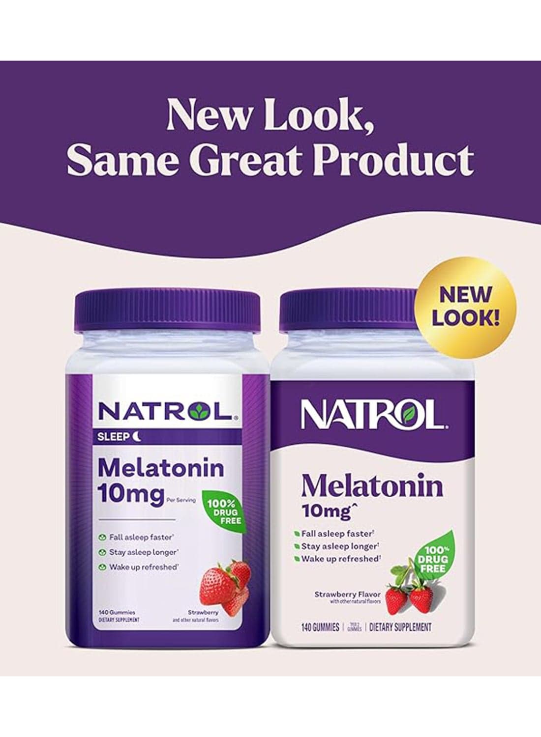 Melatonin 10mg, Strawberry 140 Gummies Packaging may vary