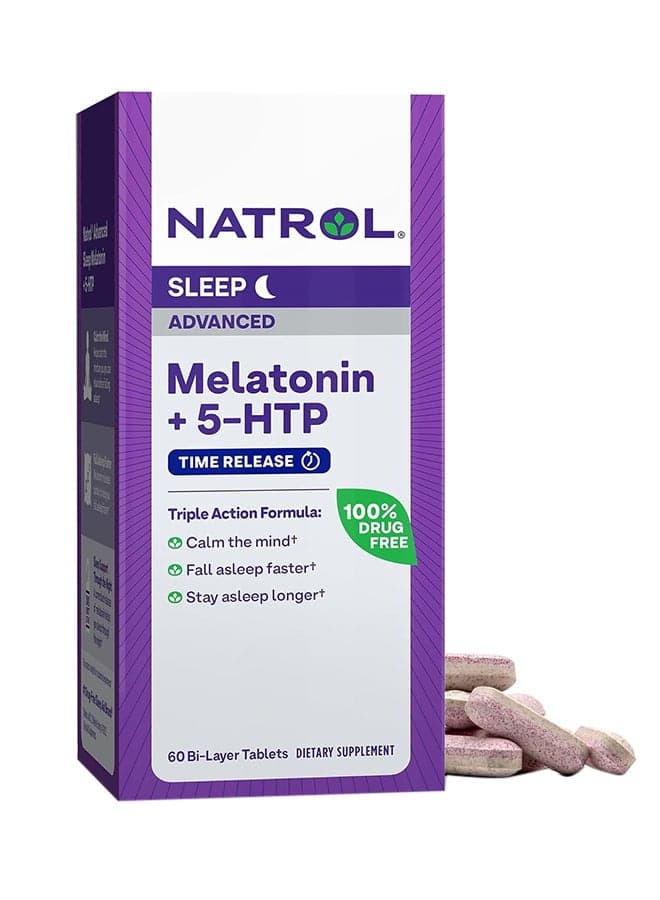 Melatonin 5-HTP Advanced Sleep Triple Action Formula 60 Tablets