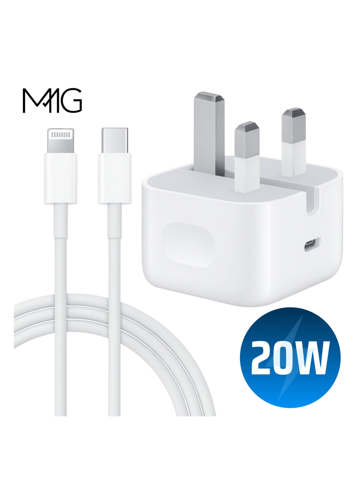iPhone 20W Fast Charger | USB C Wall Fast Charger with USB C to Lightning Cable Compatible with iPhone 14/14 Pro/14 Pro Max/13/12/SE2020/11/XR/XS Max/X/iPad
