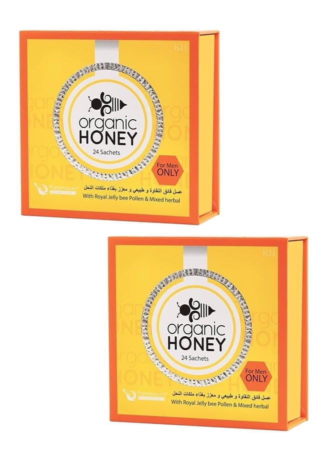 Organic Honey Natural Royal Jelly Bee Pollen Pure - vip - Mixed Herbals - 2 pcs