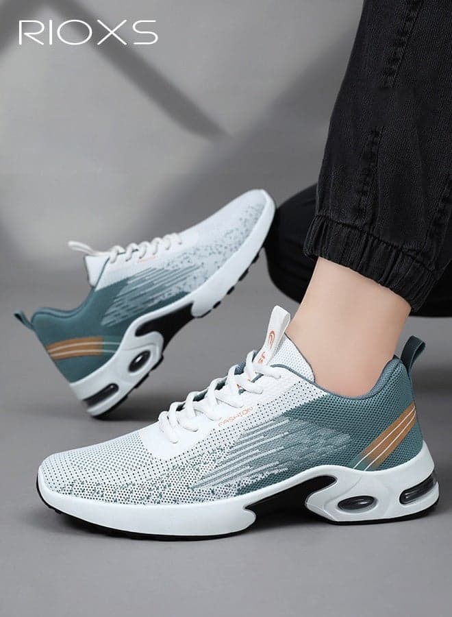 Men's Running Shoes, Comfort Breathable Men's Sports Shoes, Non-Slip Cushioning Athletic Sports Shoes for Men, Lightweight Walking Shoes Mens Trainer, Classic Lace-up Low-Top Sneaker for Casual Exercise, Workouts, and Everyday Wear, Jogging Workout Gym Athlesiure Shoes, Fashion Mans Footwear