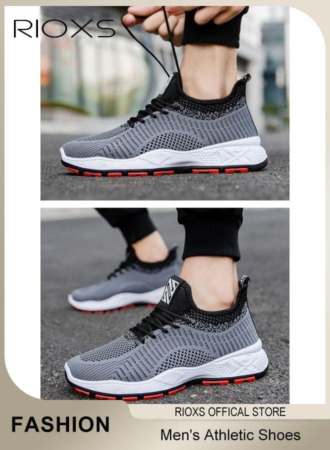 Men's Trainer, Lightweight Athletic Casual Shoes, Fashion Sport Shoe, Comfy Breathable Sneakers For Hiking Running Workout Walking, Mens Basketball Runner Shoes, Gym Footwear For Men, Mens Athlesiure Trainers