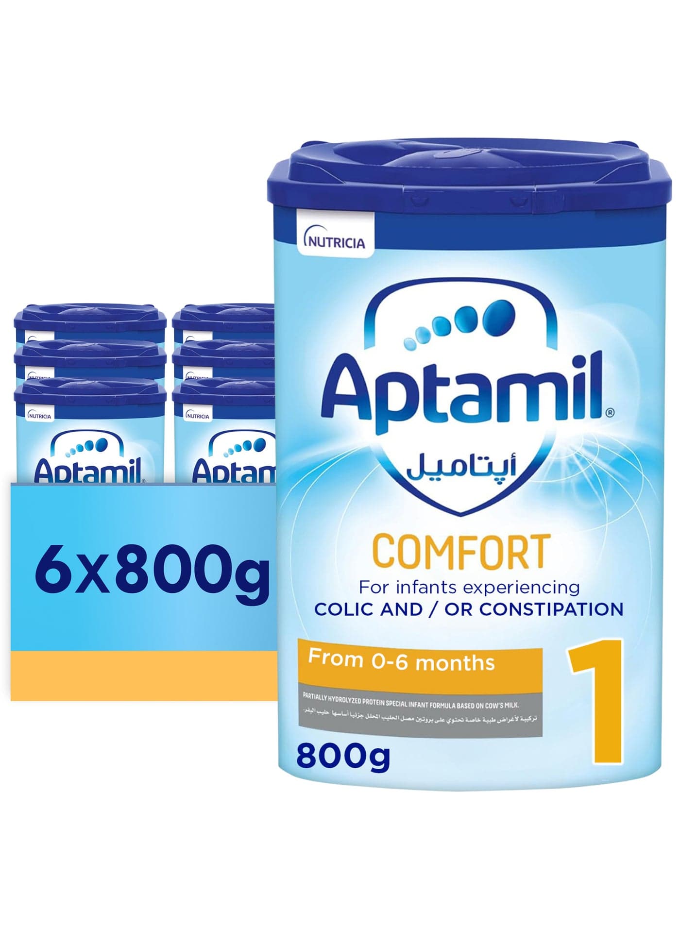 Comfort 1 Formula Milk Powder 0-6 Months Vanilla Pack of 6