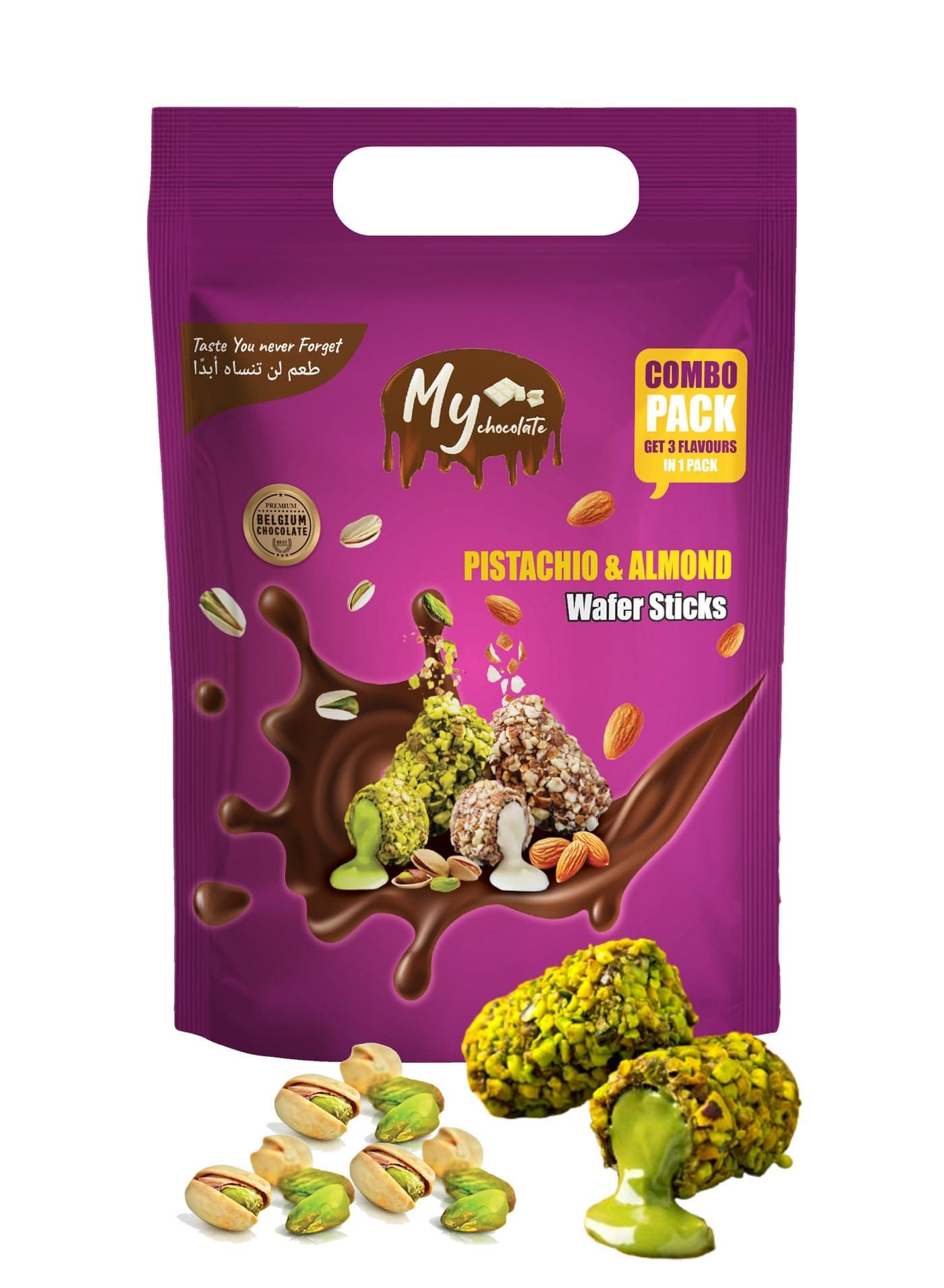 Wafer Choco Stick Pistachio and Almond 95g