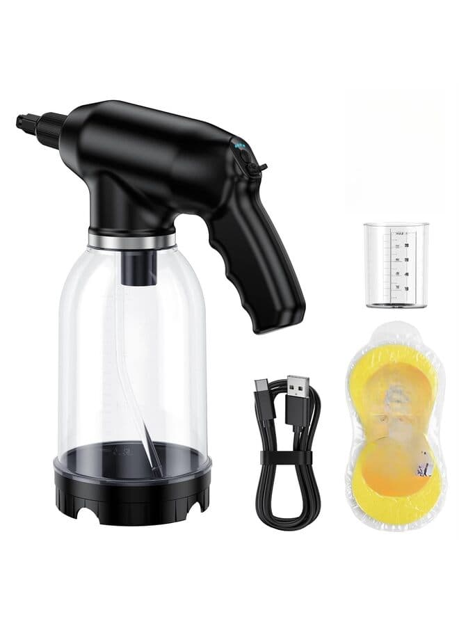 Foam Cannon for Pressure Washer, Electric Double Filtration Car Wash Foam Gun Car Wash Sprayer for Home Garden Car Detailing Washing (Color : Black)