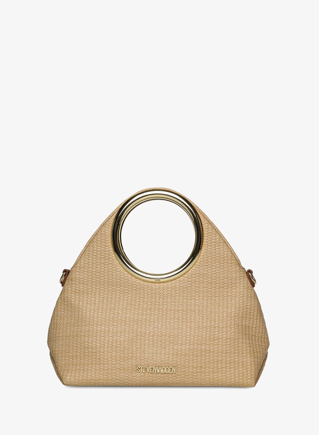 Top Handle Ring Textured Satchel Bag