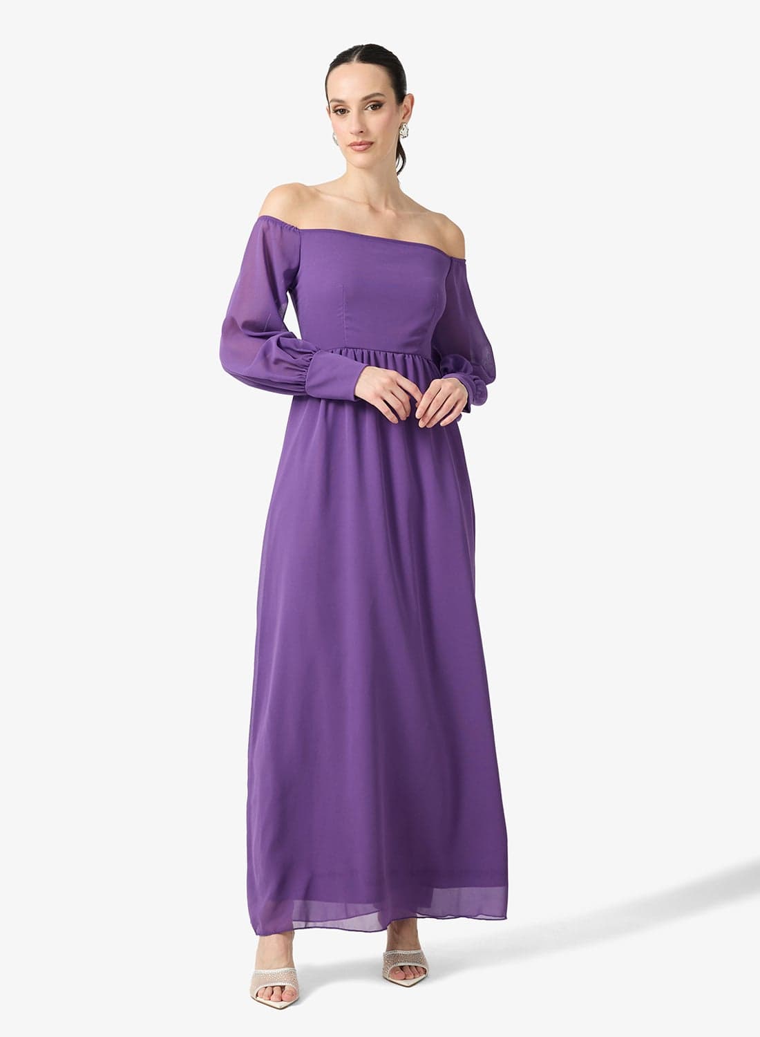 Off Shoulder A-line Dress