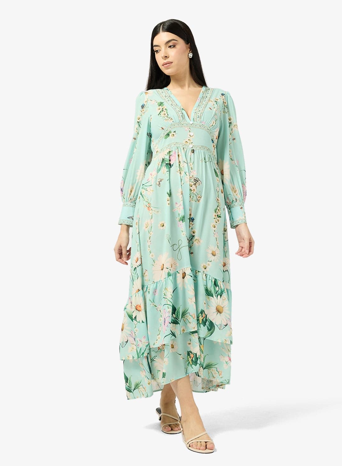 Printed A-line Dress