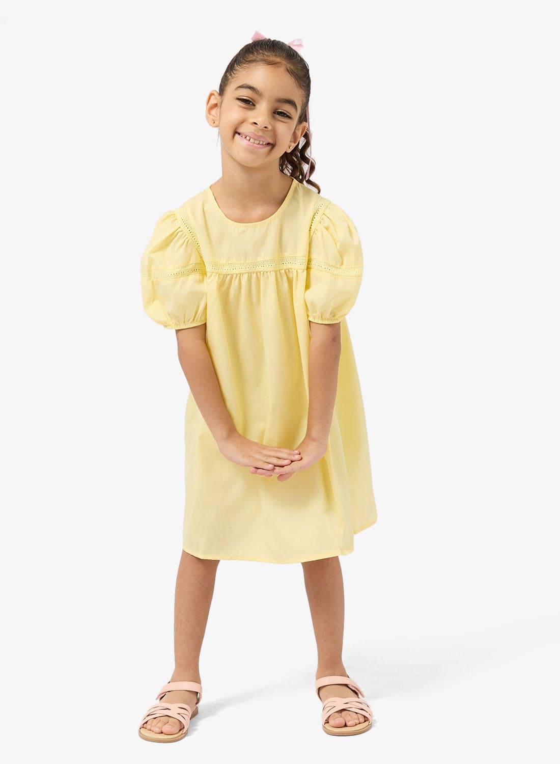 Soft Yellow Lace Dress