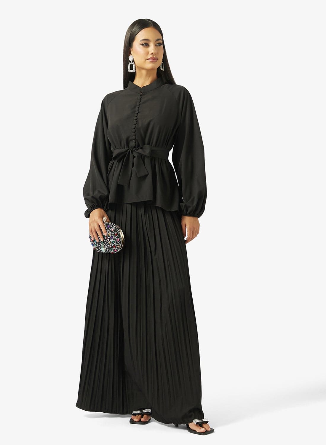 Peplum Top & Skirt Set