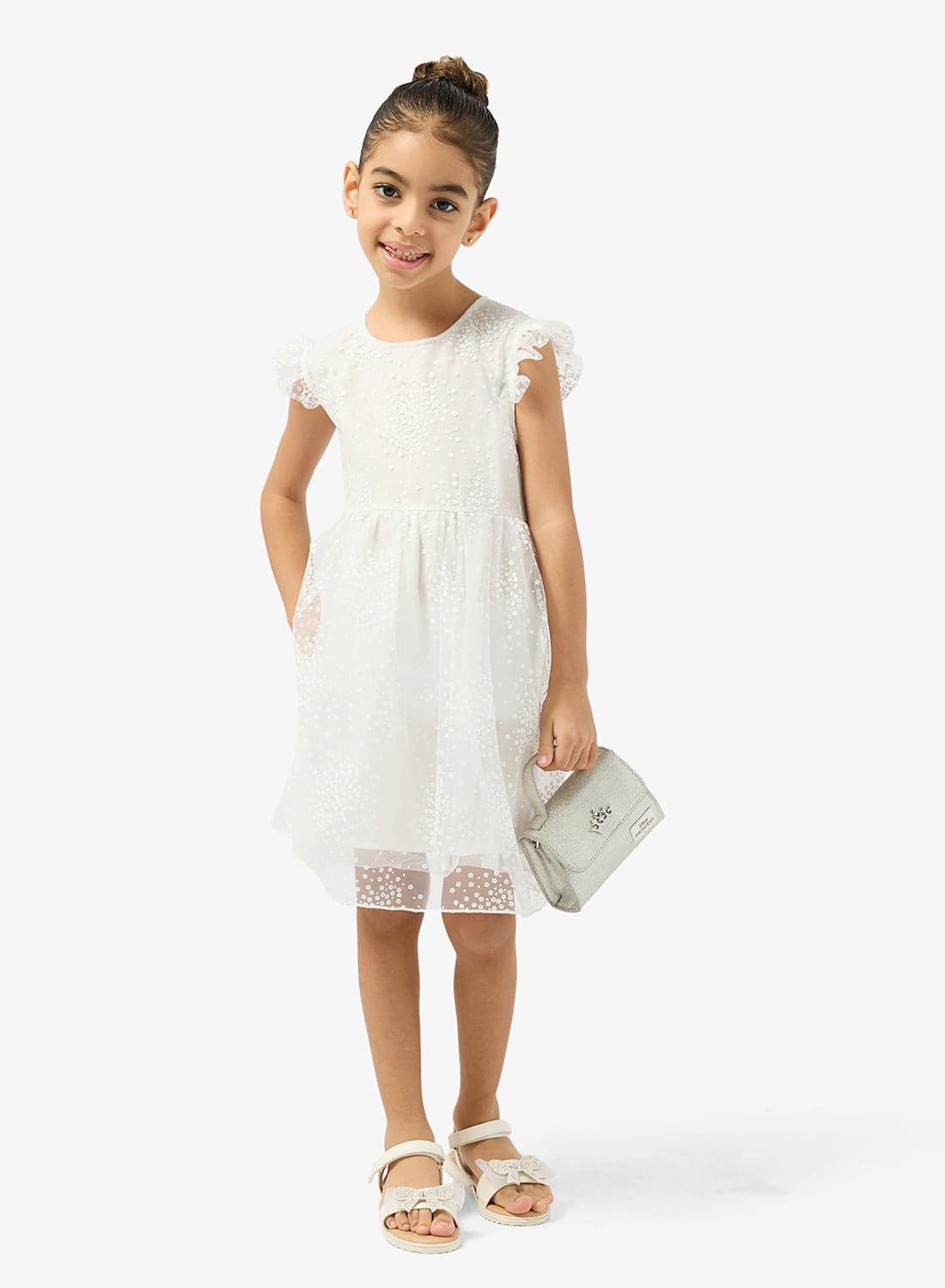 White Fairy-Wing Occasion Dress