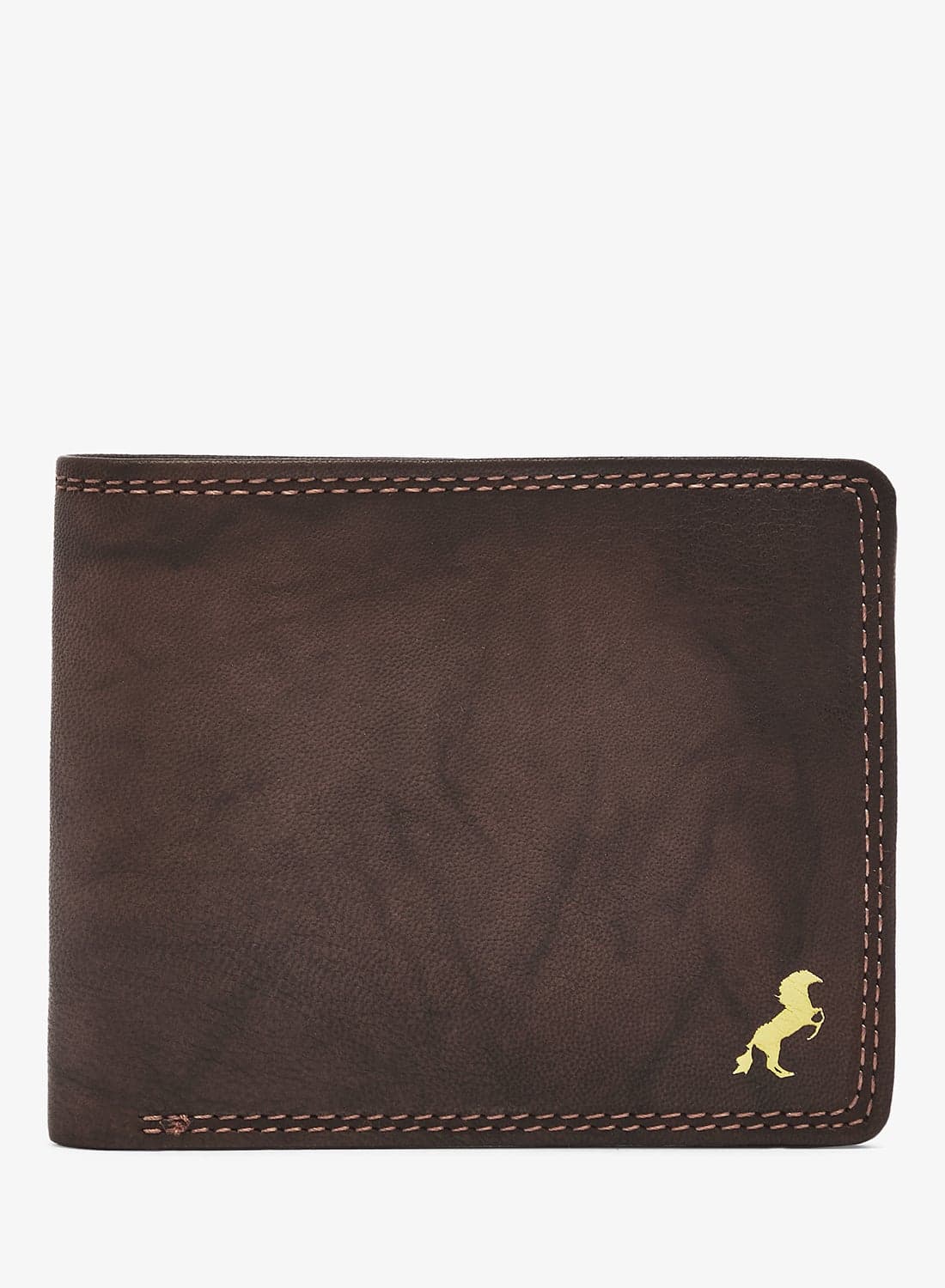 Horse Logo Genuine Leather Bi-Fold wallet