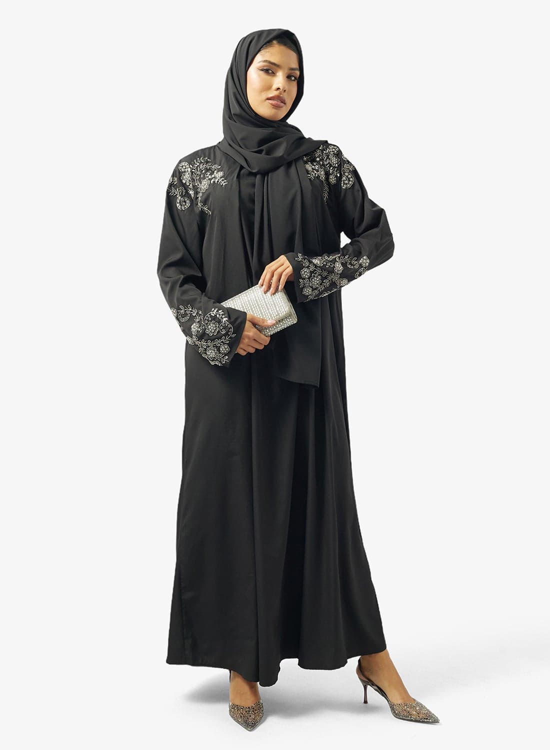 Embellished Abaya With Sheila