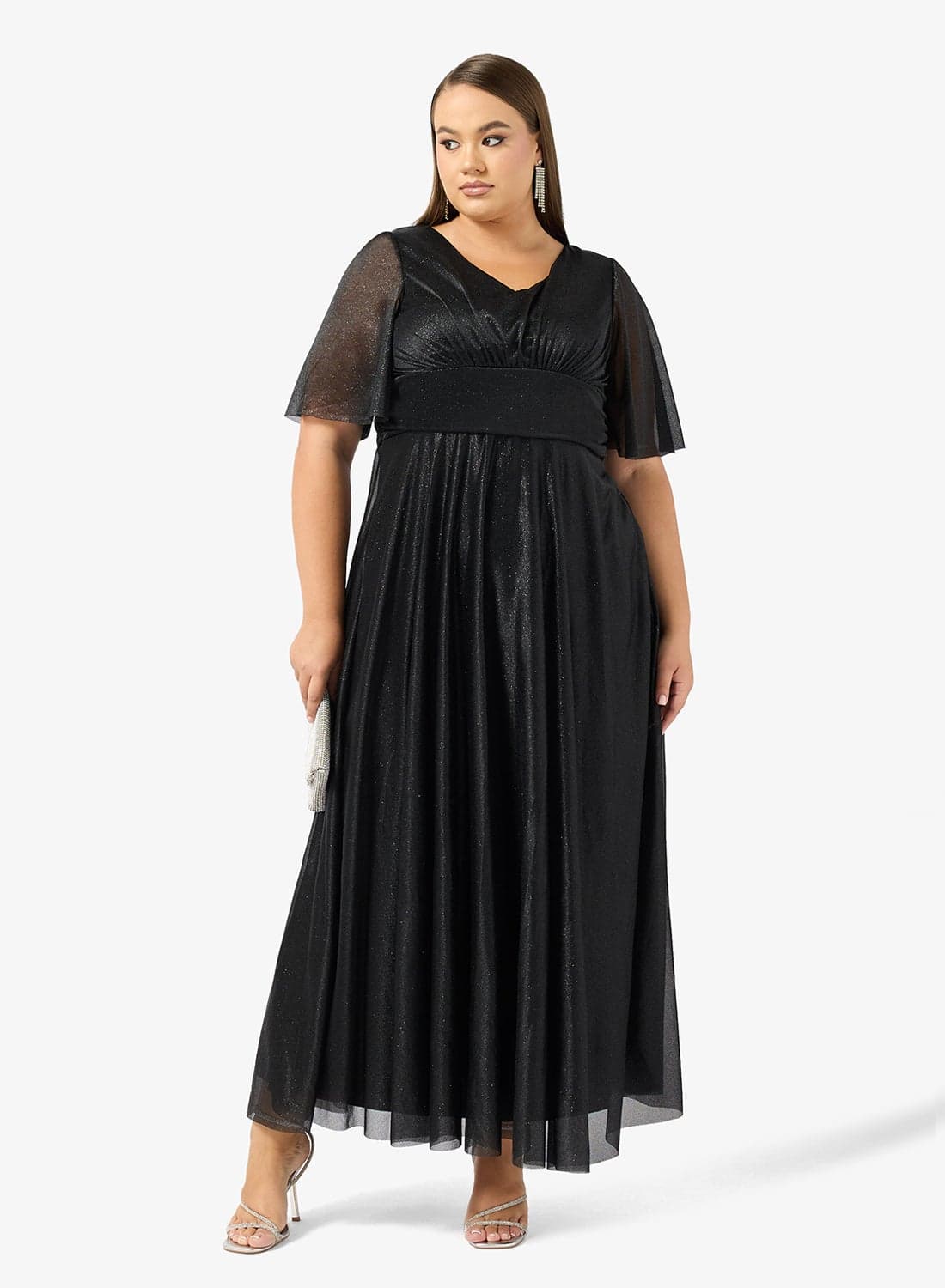 Plus Size Shimmer A-line Dress