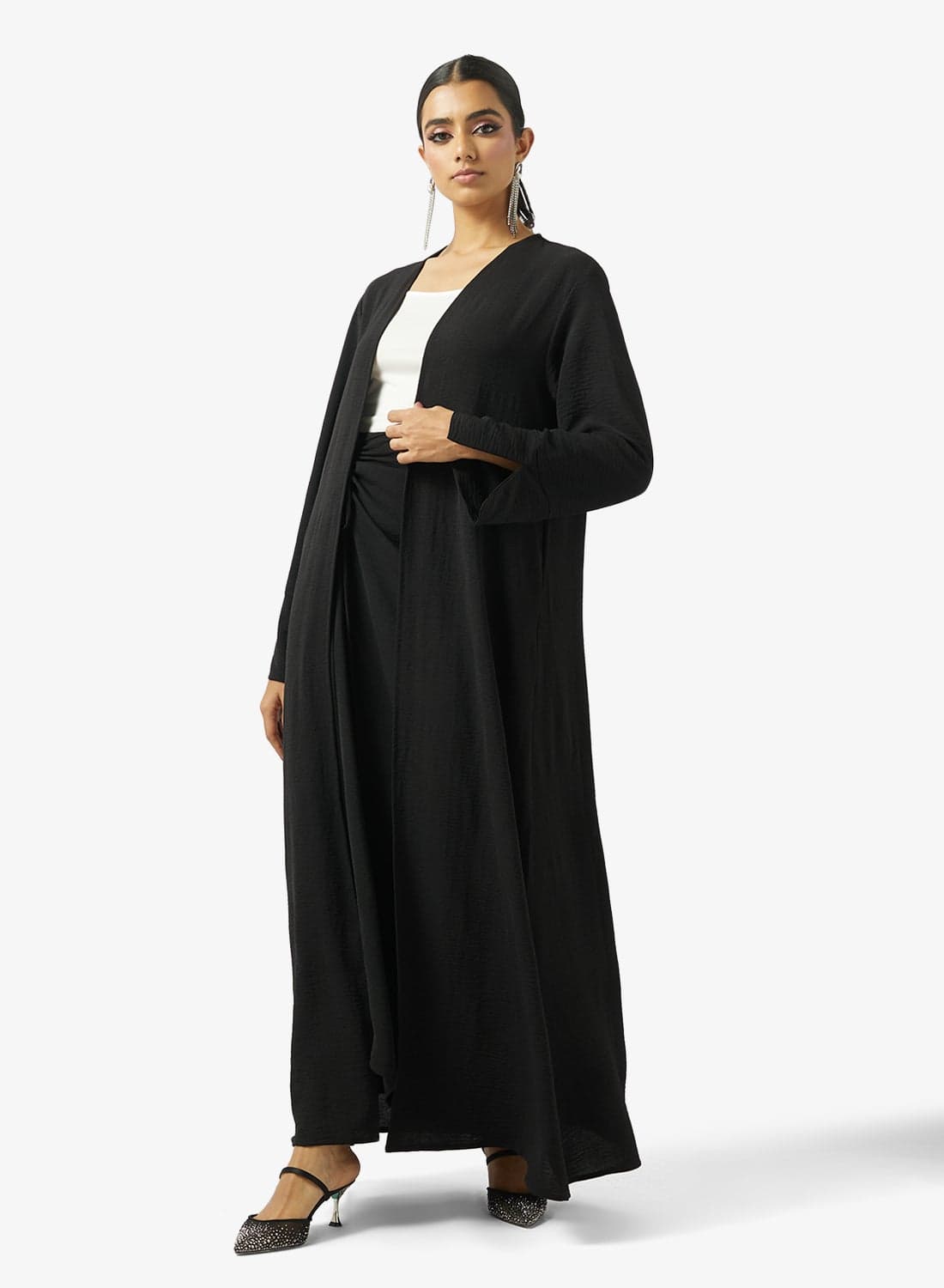 LonglIne Jacket & Column Skirt Set
