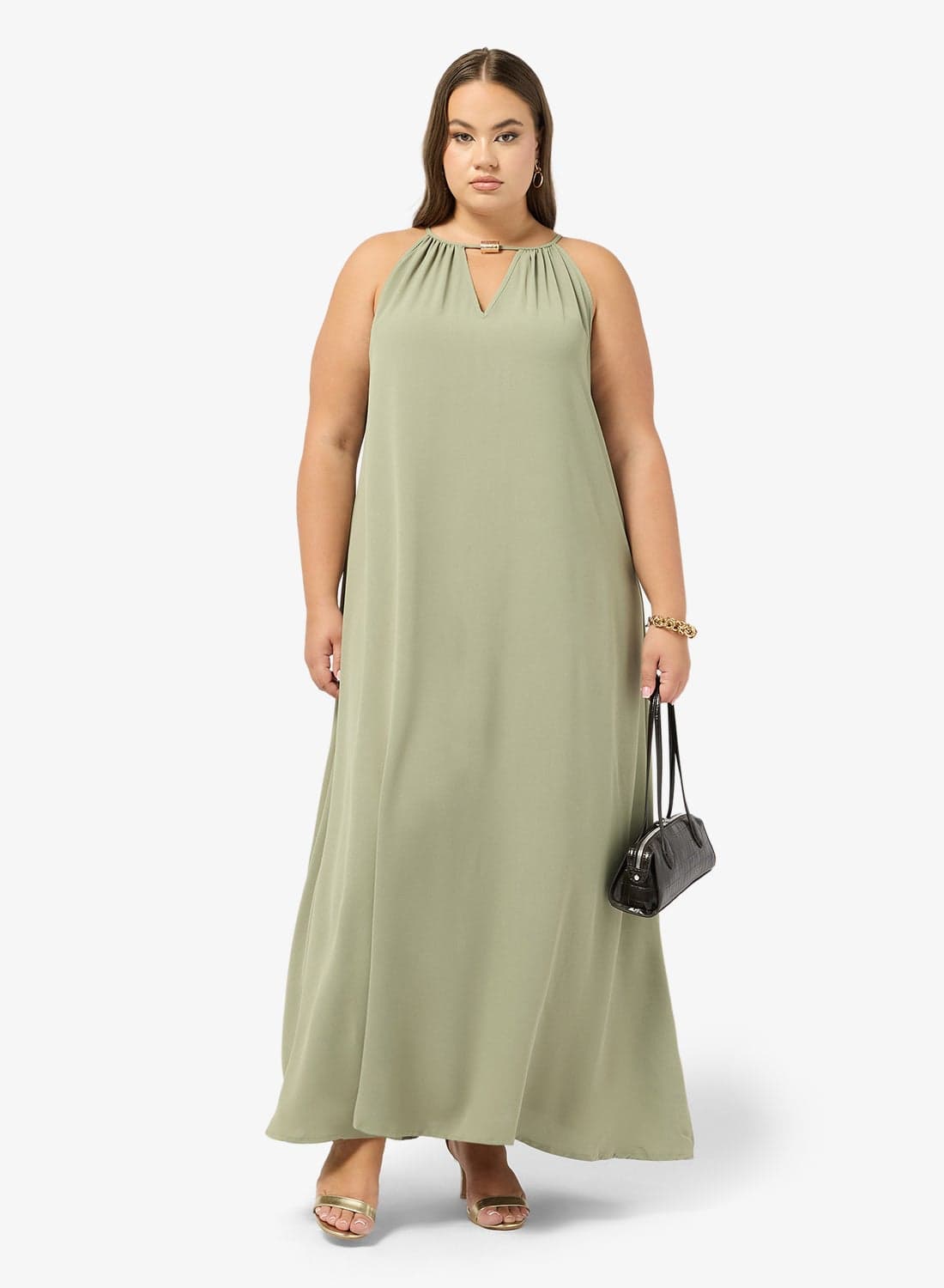 Halter Neck A Line Dress