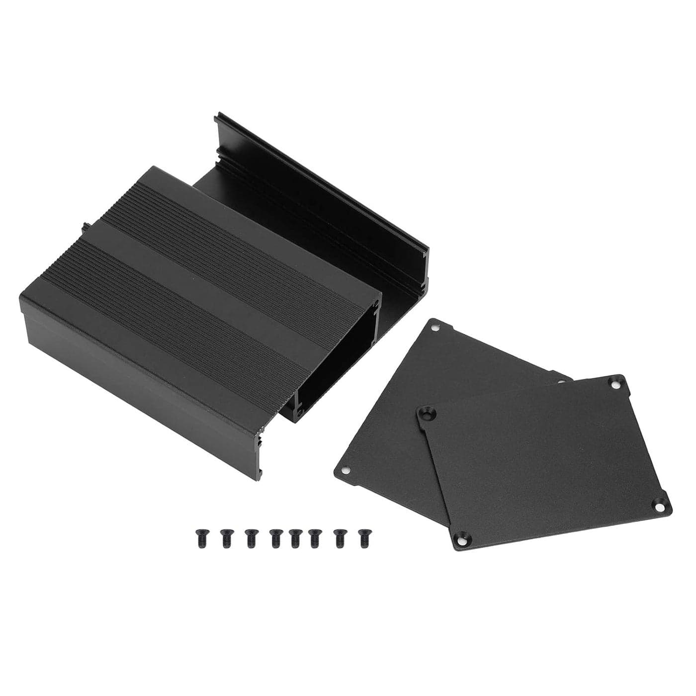Aluminum Enclosure Box 57x76x100mm Sanded Oxidized GPS Housing For Industrial Electronics