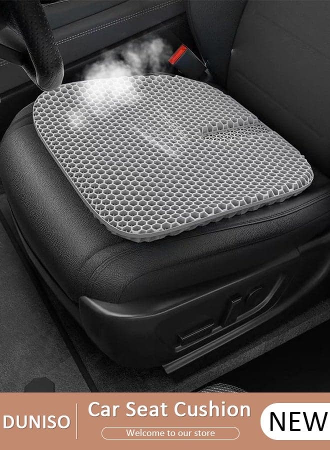 Gel Seat Cushion for Long Sitting, Breathable Car Seat Cushion, Back, Sciatica, Tailbone Pain Relief Cushion for Car, Desk Chair, Wheelchair,Office Chair