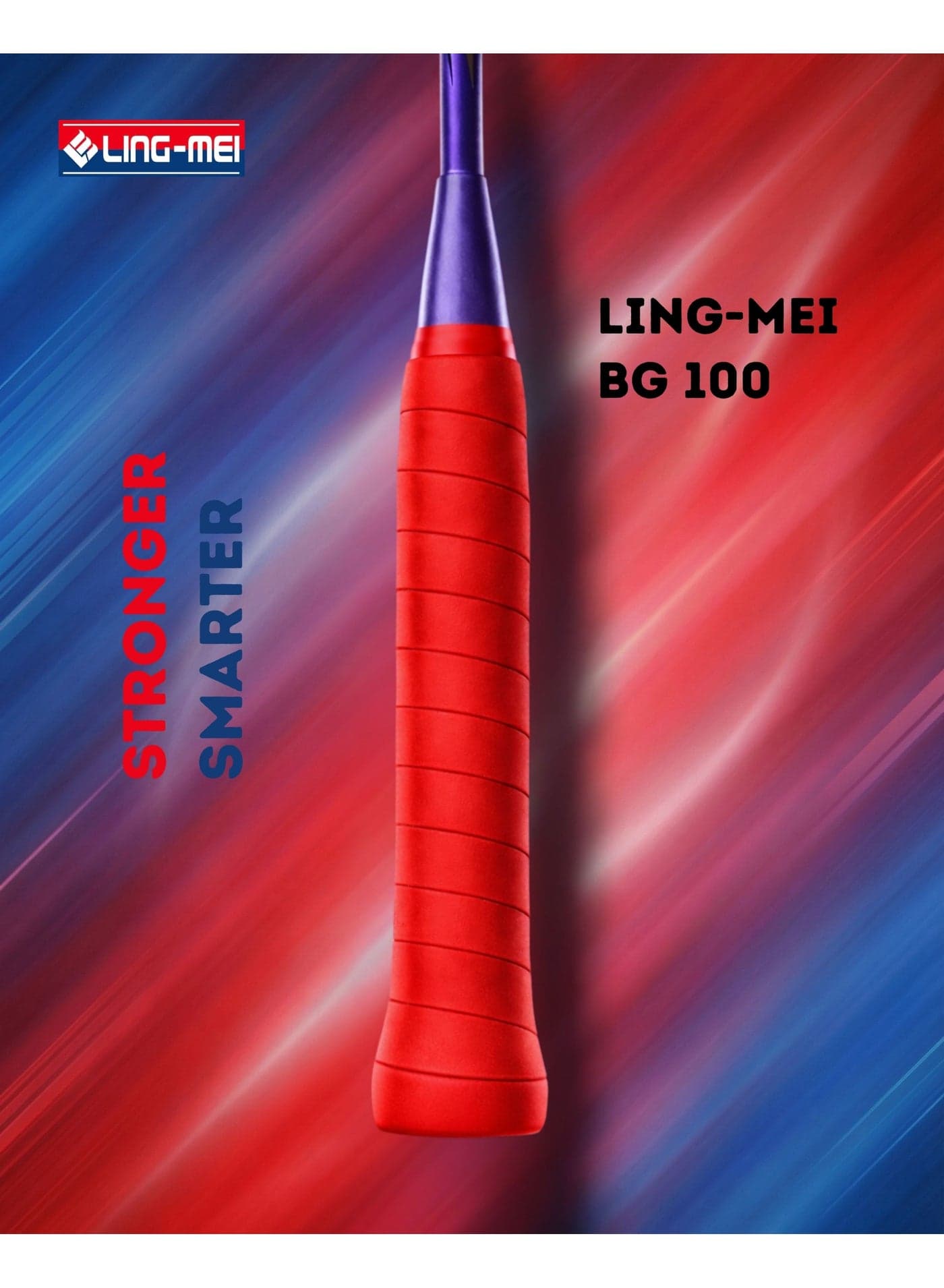 LING-MEI BG 100 Red Racket Grip – Anti-Slip, Comfortable & Durable Badminton Grip