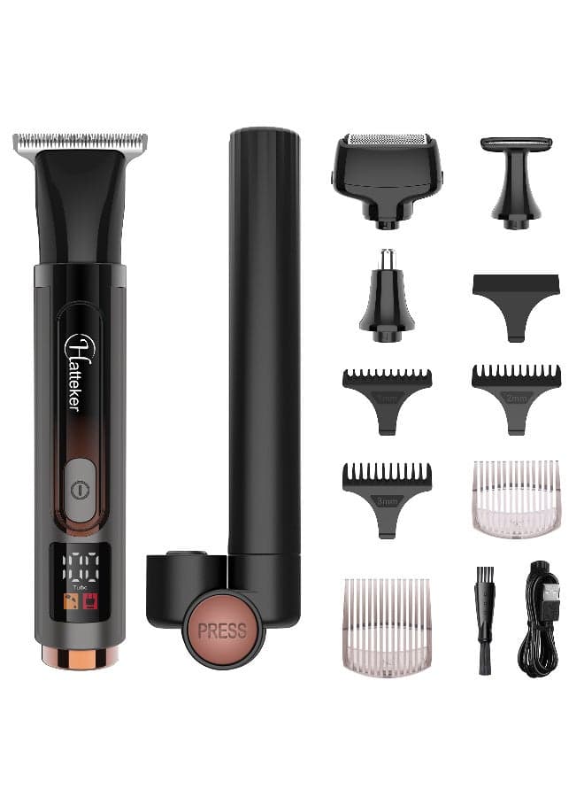 Upgraded Mens Electric Back Shaver Body Grooming kit Body Trimmer Facial,Arm,Chin Beard Trimmer Cordless Hair Clipper with Adjustable Extension Handel Waterproof LED Display