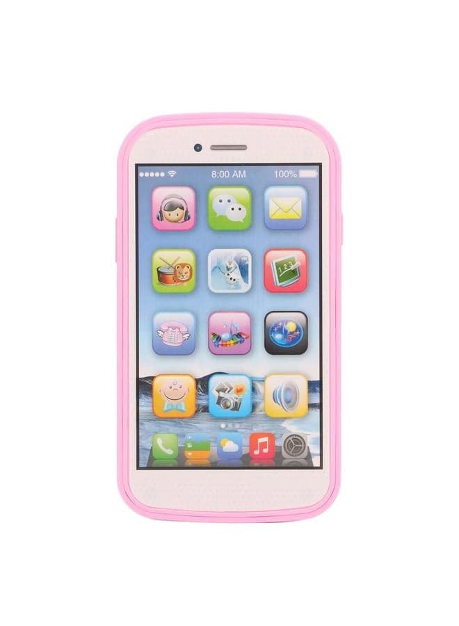 Kids English Learning Machine Touching Screen Phone Shaped Language Educational Pink
