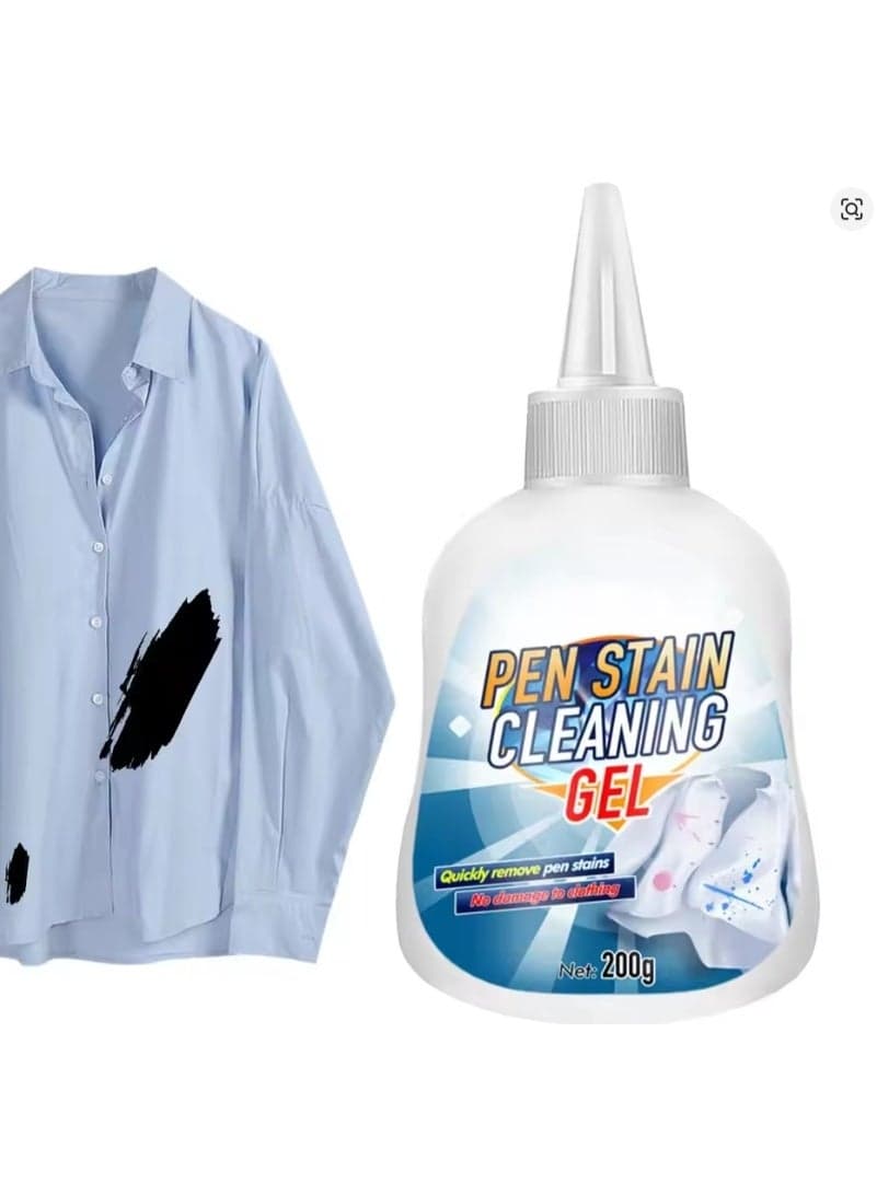 Pen Stain Cleaning Gel Remover for Clothes - Efficient Cleaning of Stain Remover for Pen Ink Permanent Ink Remover Gentle Paint Remover 200g