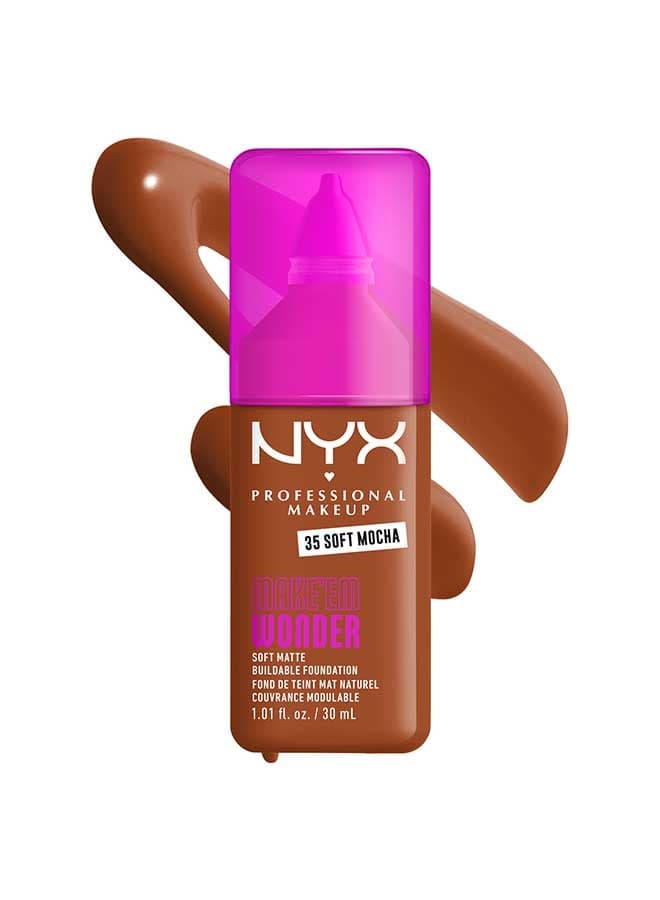 Make 'EM Wonder, 24H Soft Matte Foundation, Undetectable Finish, Soft Mocha