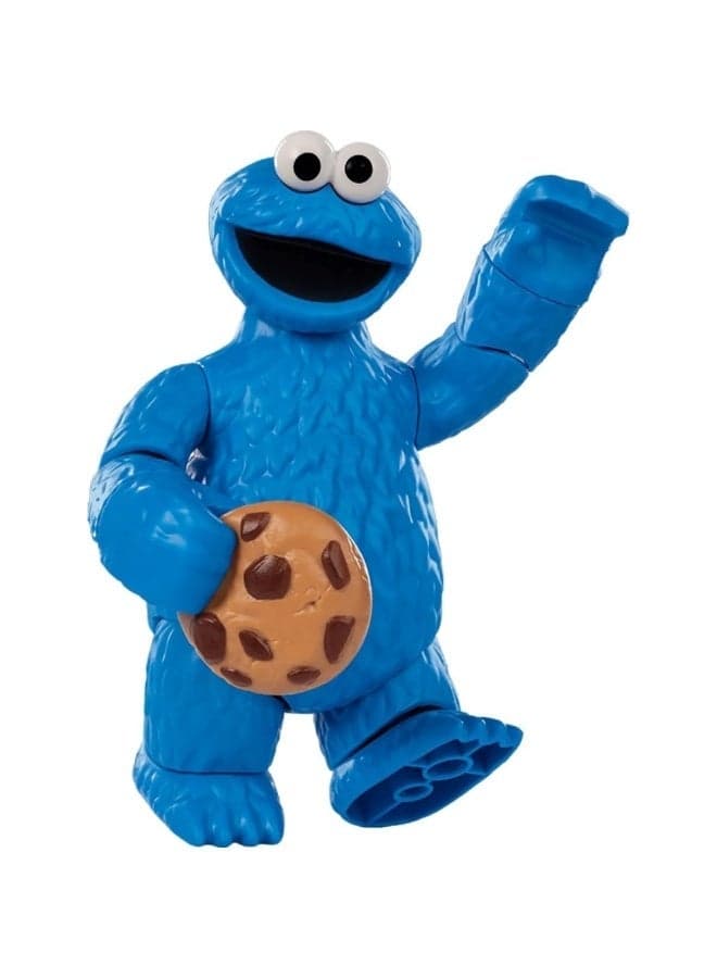 PreCool Cookie Monster Model Kit | Buildable Sesame Street Action Figure with Cookie Accessory | Collectible Construction Toy for Kids Ages 3+ | Educational STEM Playset