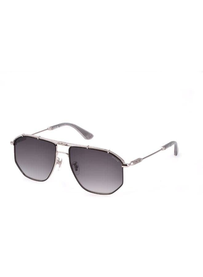 Police Geometric Full-Rim Sunglasses HORIZON 5 SPLL17 Rose gold Frame, blue gradient blue Lenses