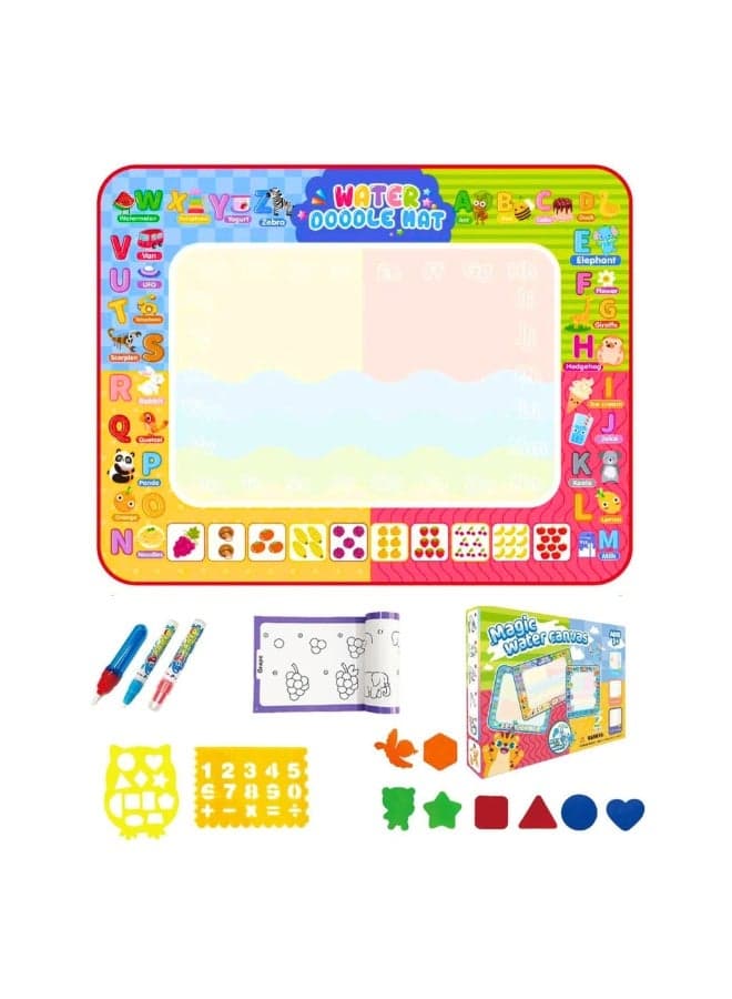 Large Aqua Magic Water Doodle Mat 98×78 cm, Reusable Drawing & Coloring Mat for Kids