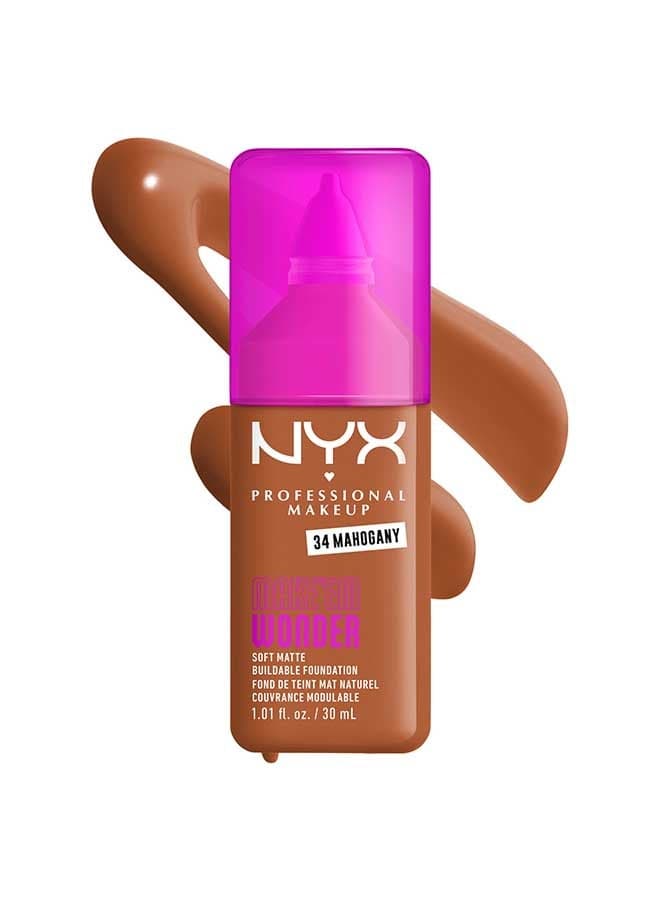 Make 'EM Wonder, 24H Soft Matte Foundation, Undetectable Finish, Mahogany
