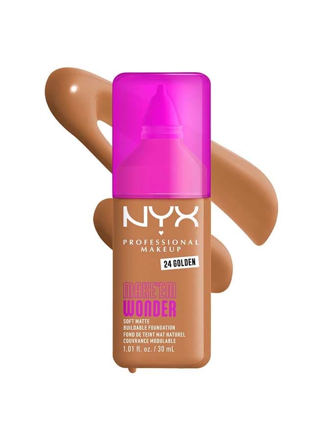 Make 'EM Wonder, 24H Soft Matte Foundation, Undetectable Finish, Golden