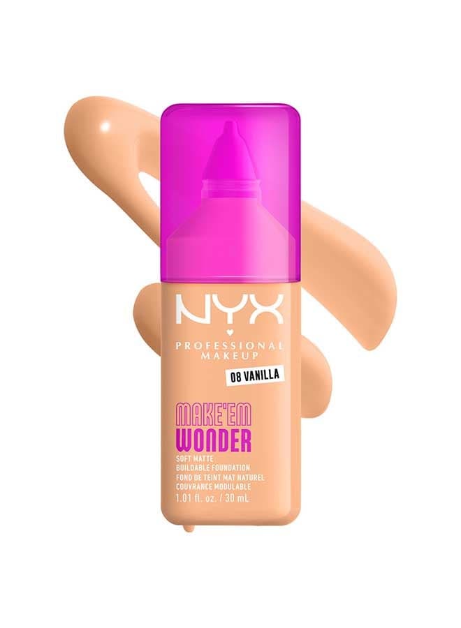 Make 'EM Wonder, 24H Soft Matte Foundation, Undetectable Finish, Vanilla