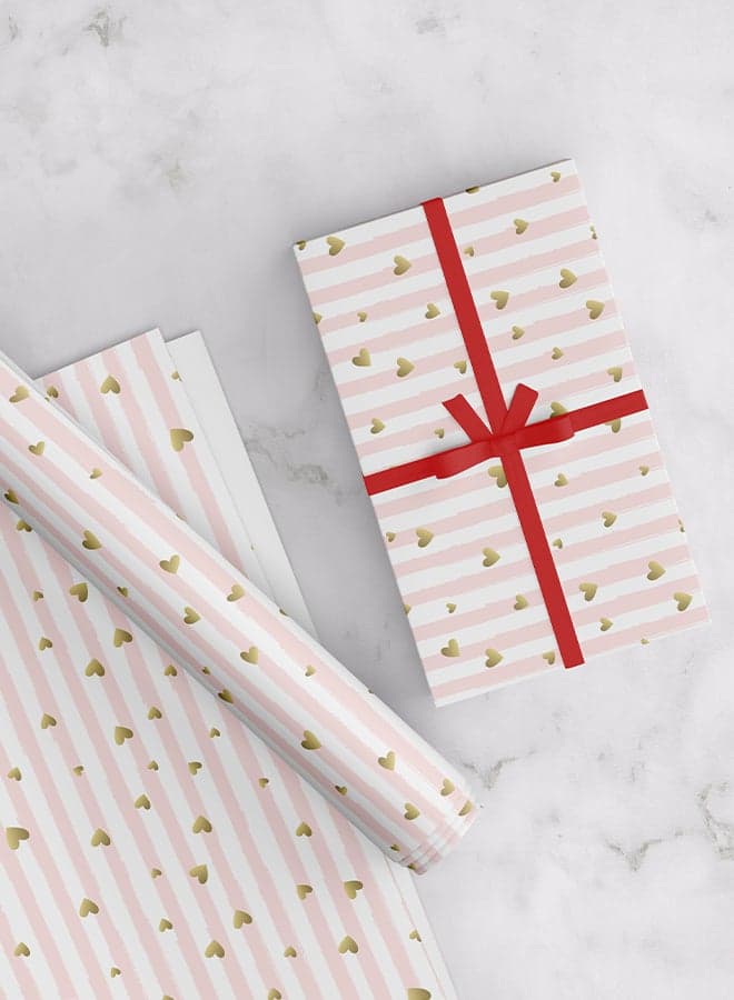 Pink Wrapping Paper Pack, 4 Sheets