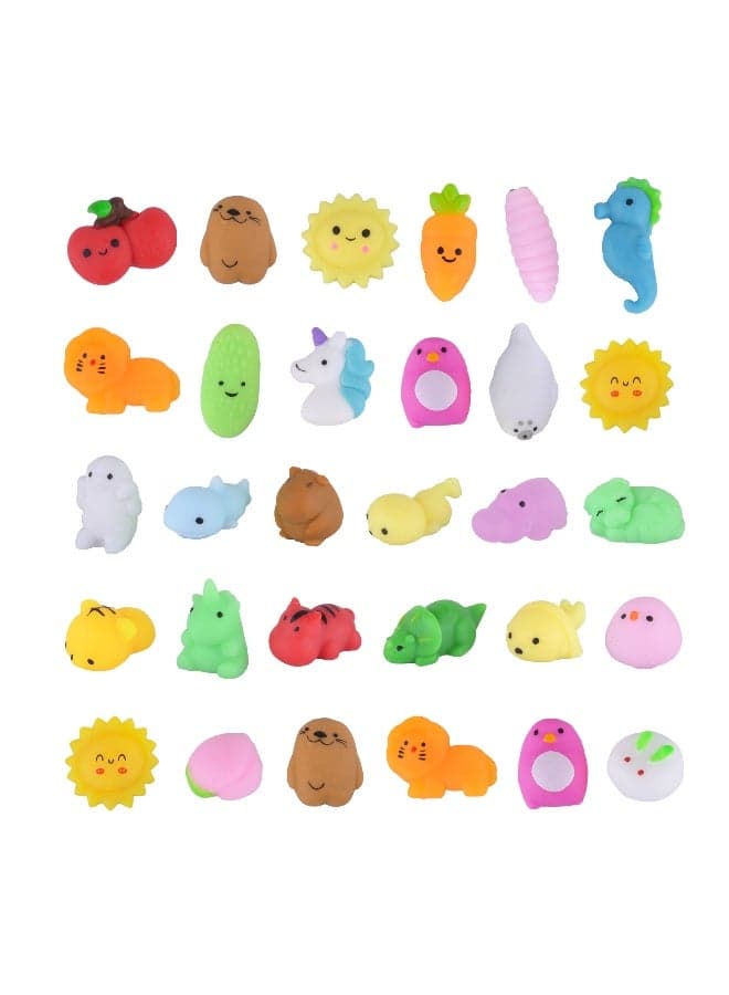 Power Joy Fidget Toys Thermoplastic Rubber Soft Animal 30-Pieces | Develops Sensory Skills | Entertaining Toy | Squishy Toy | Squeeze Toy | Stress Relief Toys for Kids