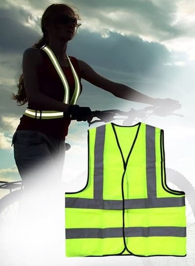 Reflective Safety Vest RV114776 – High Visibility 360° Reflective Heavy Duty Work Vest with Zipper Closure, Lightweight & Breathable Polyester for Day & Night Use