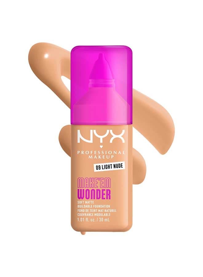 Make 'EM Wonder, 24H Soft Matte Foundation, Undetectable Finish, Light Nude