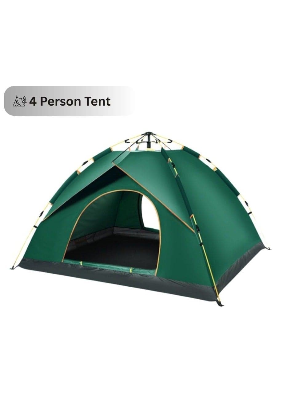 Automatic Pop-Up Instant Camping Tent 200x200x135cm – 4-Person Easy Setup Tent with UV Protection, Waterproof, Lightweight Travel Tent for Camping, Hiking & Festivals