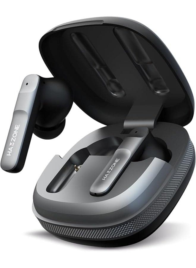 Wireless Earbuds Bluetooth V5.3 Headphones with Quad Mic ENC, Deep Bass Stereo, 13mm Copper Speaker, LED Power Display Charging Case, Type-C Fast Charging, Waterproof Earphones for Gaming, Sports & Music