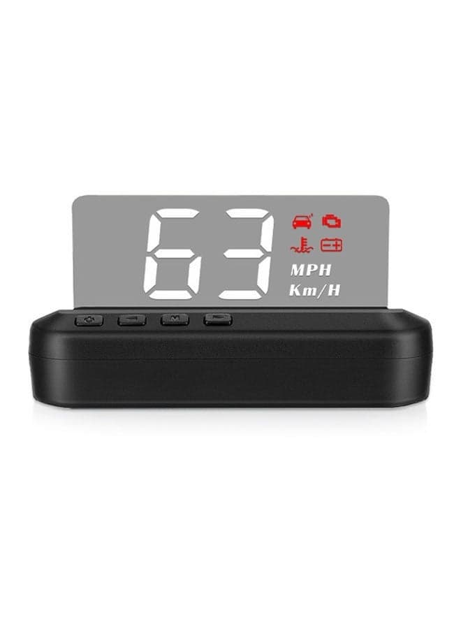 M1 Windshield Projection Heads Up Display, Digital Speedometer with Navigator/Speed/RPM/Voltage/Temperature Warning Alarm Displayer. Suitable for All Vehicles