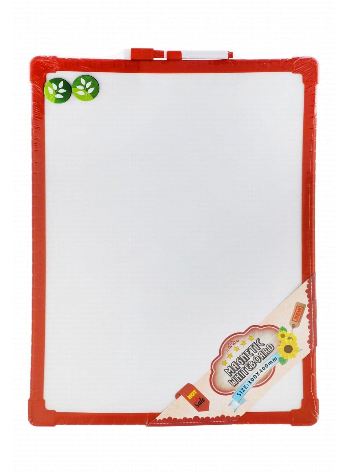 A3 Size Magnetic Dry Erase Whiteboard With Pen And Magnets Assorted Border Colours